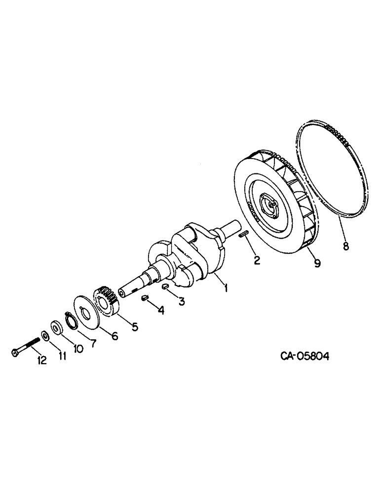 Схема запчастей Case 4130 - (12-04) - POWER, CRANKSHAFT & FLYWHEEL (04) - Drive Train