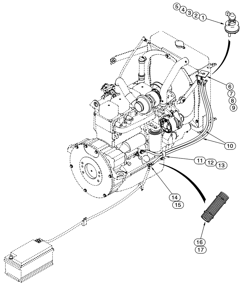 Схема запчастей Case 75XT - (04-06) - DISCONNECT SWITCH (04) - ELECTRICAL SYSTEMS