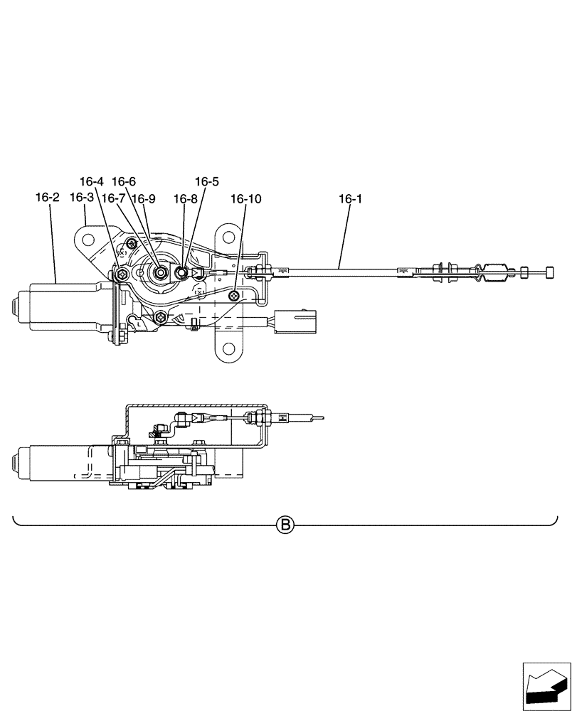 Схема запчастей Case CX31B - (01-024[02]) - CONTROL ASSY, ENGINE, WITH DECEL (10) - ENGINE