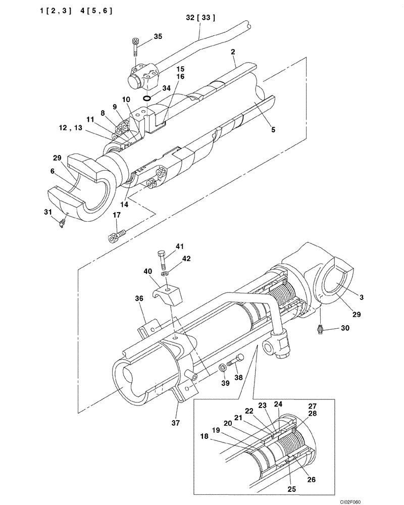 Схема запчастей Case CX135SR - (08-103) - CYLINDER ASSY, BOOM, RIGHT HAND - MODELS WITH LOAD HOLD (08) - HYDRAULICS