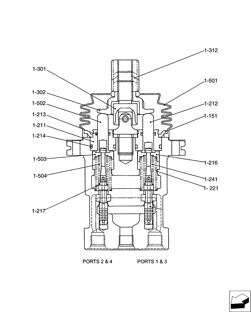 Схема запчастей Case CX31B - (01-030[02]) - VALVE INSTAL, LEFT HAND (35) - HYDRAULIC SYSTEMS