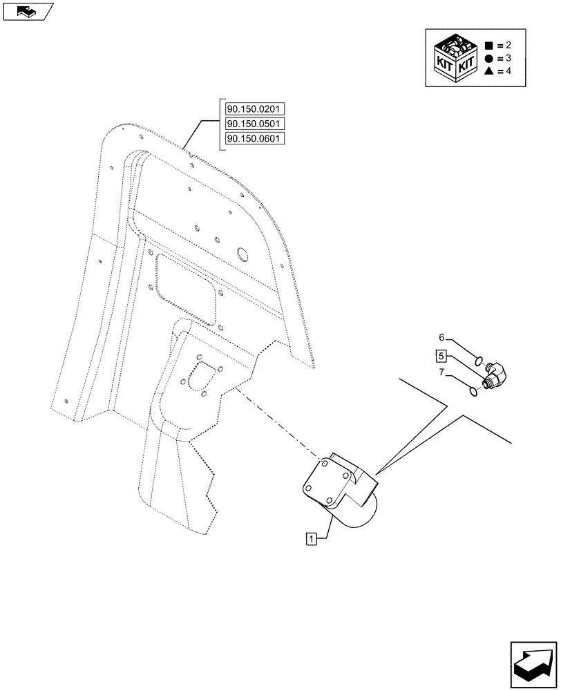 Схема запчастей Case 590SN - (41.200.0301) - VAR - X05112X - STEERING (41) - STEERING