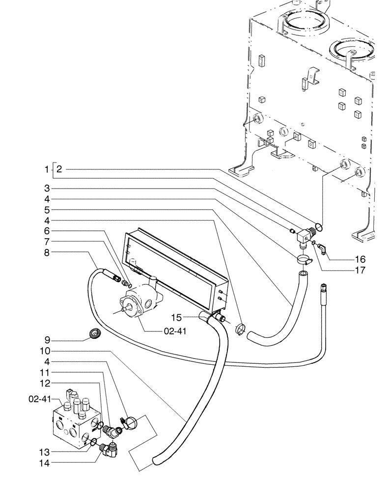 Схема запчастей Case 865B - (02-40[02]) - FAN DRIVE REVERSER SYSTEM (02) - ENGINE