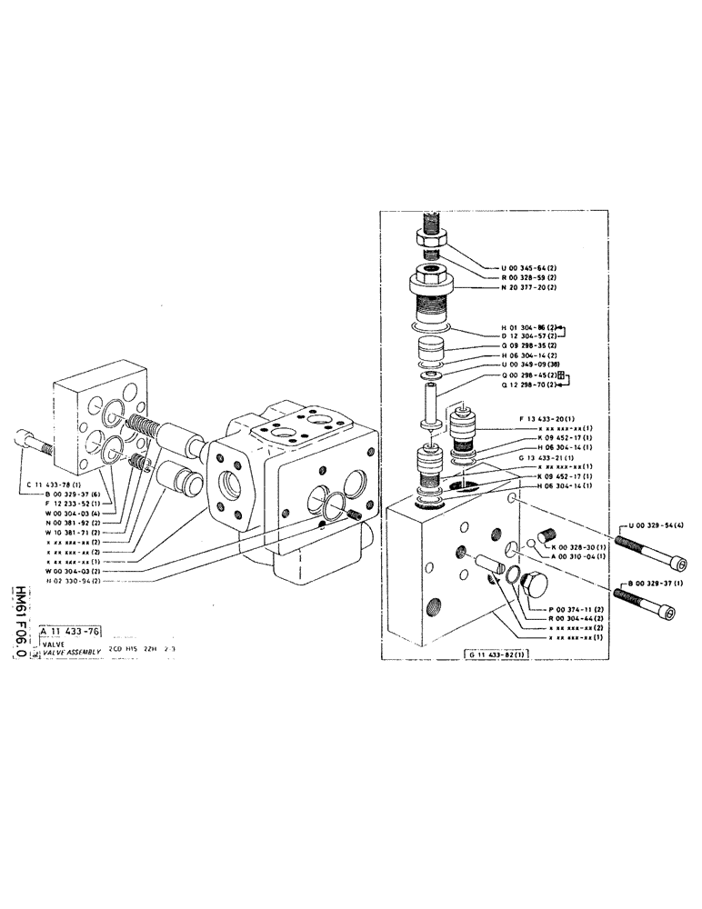 Схема запчастей Case RC200 - (085) - VALVE ASSEMBLY 