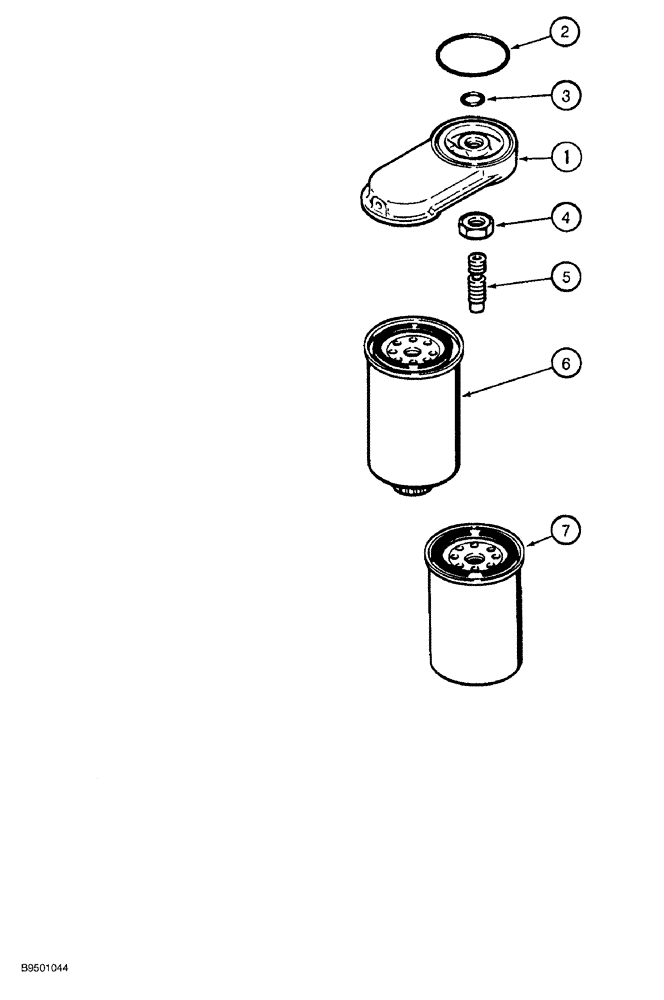 Схема запчастей Case 650G - (3-09E) - FUEL FILTER 4T-390 ENGINE PRIOR TO CRAWLER P.I.N. JJG0216449 (03) - FUEL SYSTEM