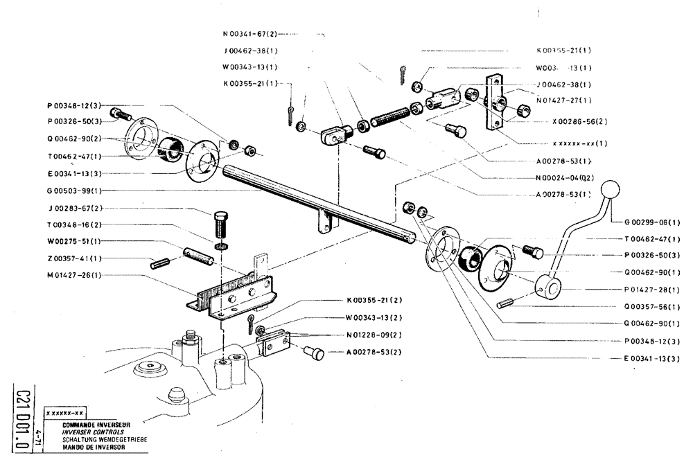 Схема запчастей Case TY45 - (C21 D01.0) - INVERSER CONTROLS (05) - UPPERSTRUCTURE CHASSIS