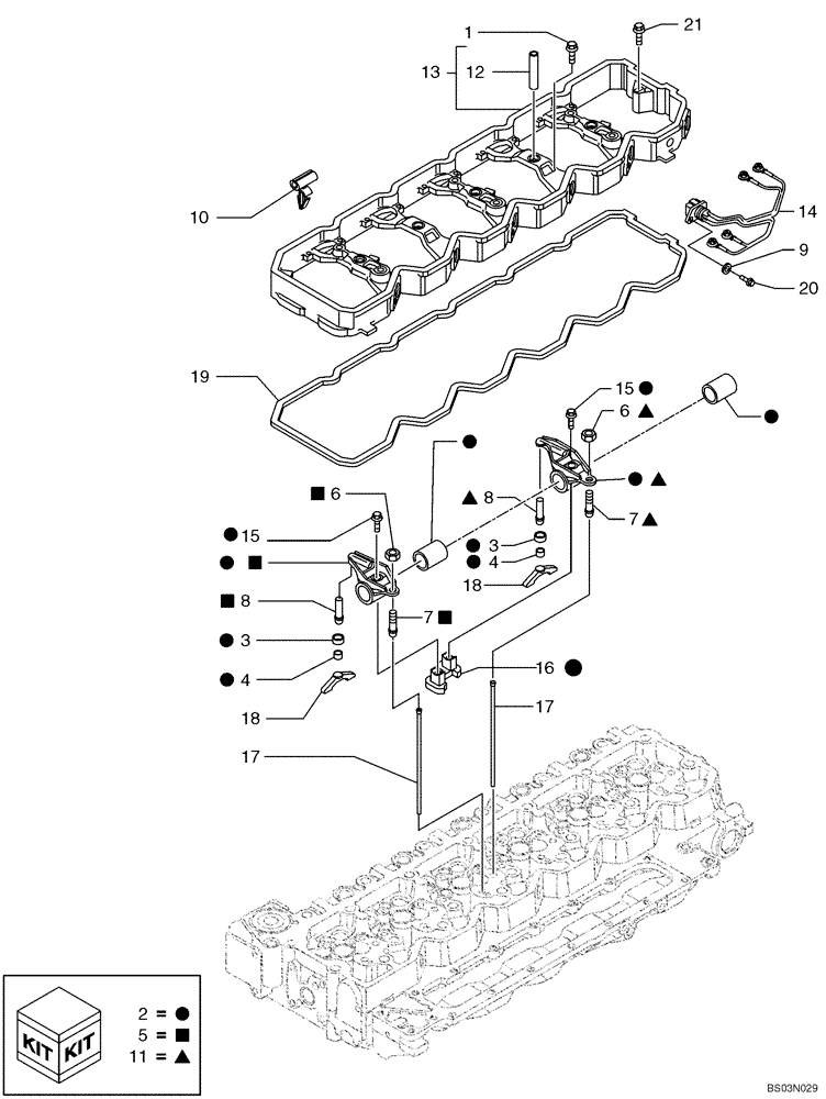 Схема запчастей Case 721D - (02-31) - CYLINDER HEAD - VALVE MECHANISM (02) - ENGINE