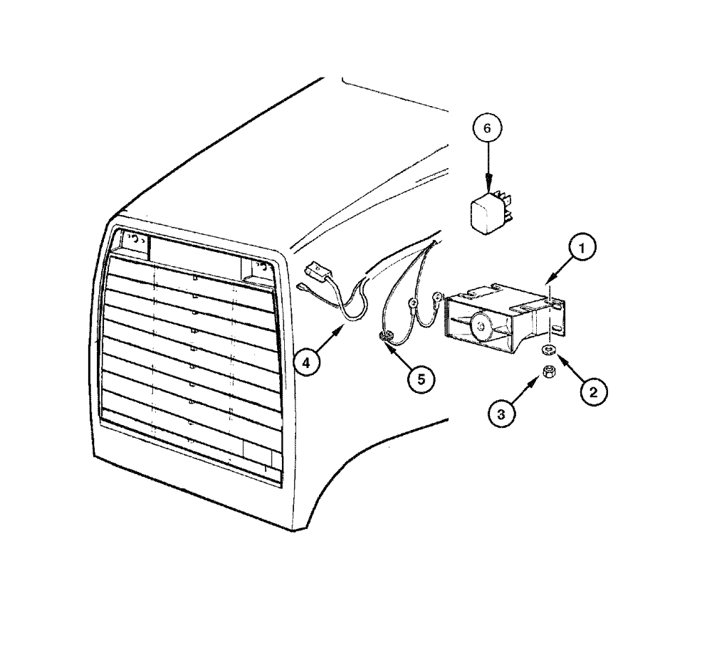 Схема запчастей Case 865 DHP - (4-036) - ELECTRIC SYSTEM - BACK-UP ALARM (04) - ELECTRICAL SYSTEMS