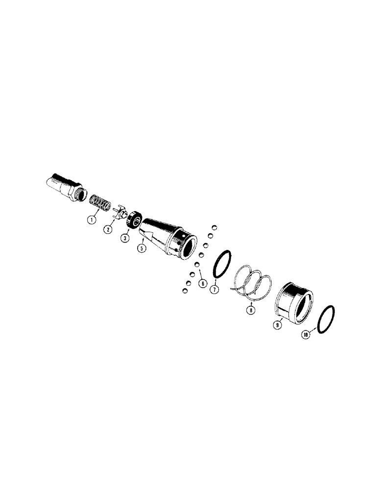 Схема запчастей Case 310G - (250) - A28542 PULL BEHIND COUPLING - FEMALE (07) - HYDRAULIC SYSTEM