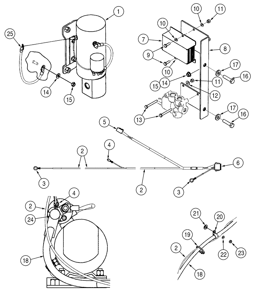 Схема запчастей Case 621D - (04-18) - ELECTRICAL - STEERING, AUXILIARY (04) - ELECTRICAL SYSTEMS