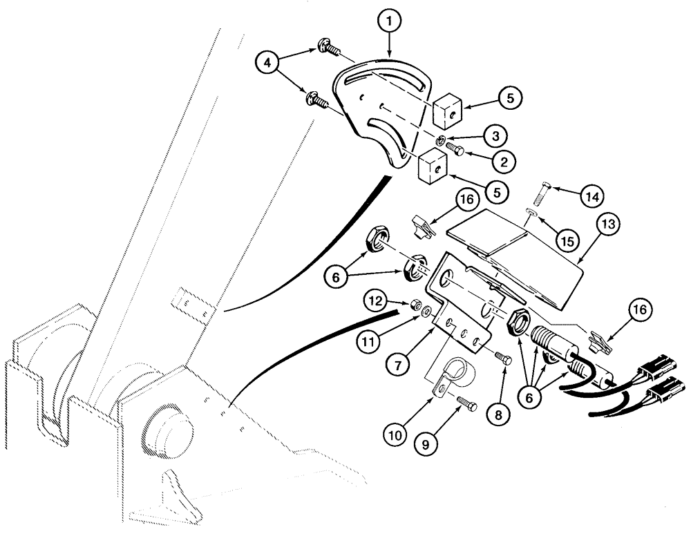 Схема запчастей Case 921C - (09-02) - CONTROLS - BUCKET HEIGHT AND RETURN-TO-TRANSPORT (09) - CHASSIS