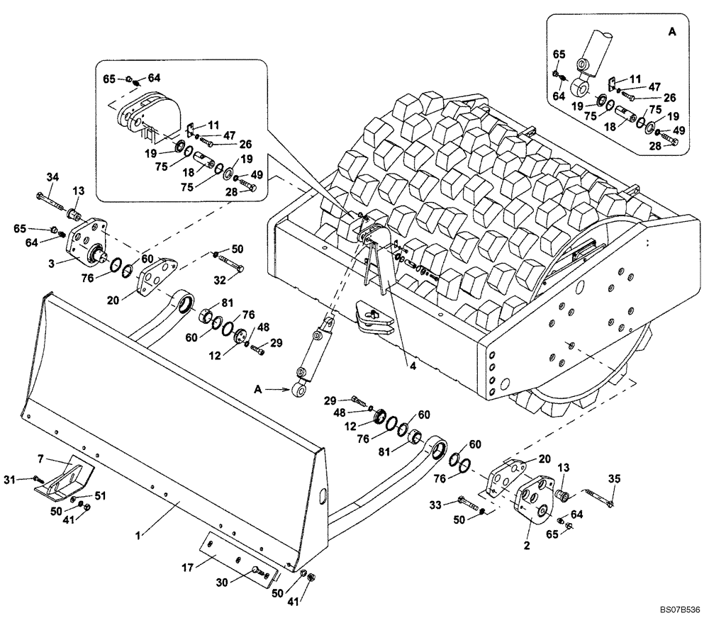 Схема запчастей Case SV212 - (12-027-00[01]) - CHASSIS - DOZER BLADE (GROUP 553) (ND109310) (09) - CHASSIS/ATTACHMENTS