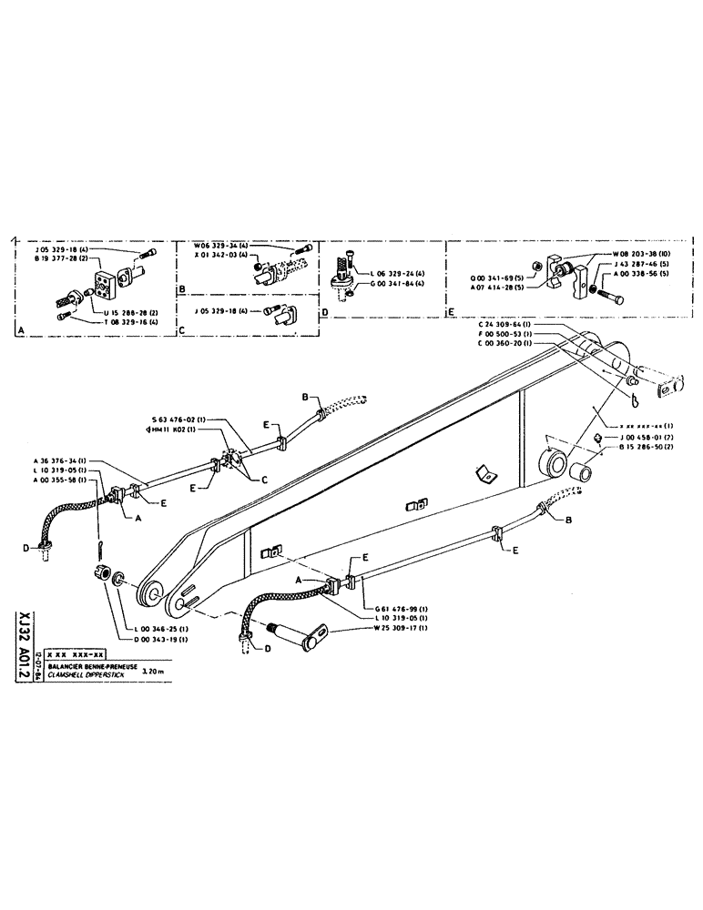 Схема запчастей Case 160CL - (312) - CLAMSHELL DIPPERSTICK (14) - DIPPERSTICKS