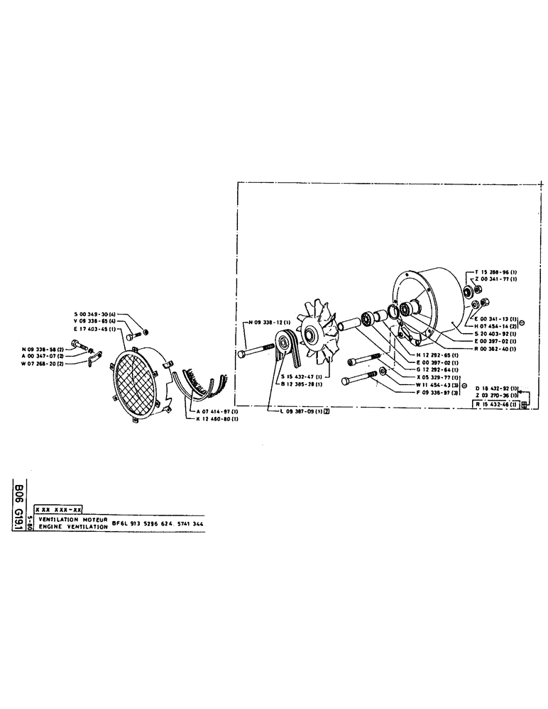 Схема запчастей Case 160CL - (069) - ENGINE VENTILATION (01) - ENGINE