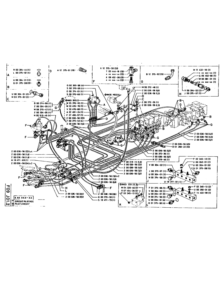 Схема запчастей Case 160CL - (121) - PILOT CIRCUIT (07) - HYDRAULIC SYSTEM