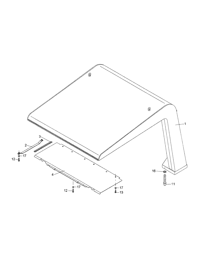 Схема запчастей Case SV216 - (12-021-00[03]) - ROPS FRAME (09) - CHASSIS/ATTACHMENTS