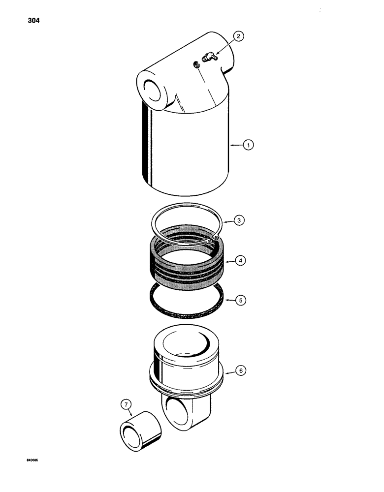 Схема запчастей Case 880C - (304) - LEVELER CYLINDER (07) - HYDRAULIC SYSTEM