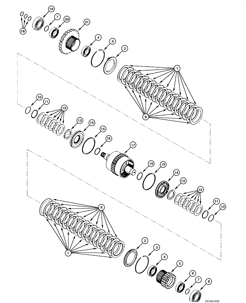 Схема запчастей Case 845 - (06.11[00]) - TRANSMISSION - 4TH SPEED AXLE (06) - POWER TRAIN