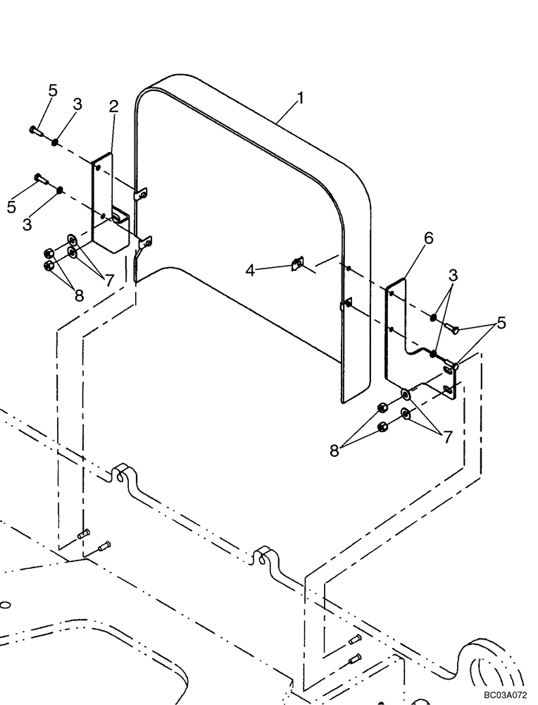 Схема запчастей Case 721D - (09-46) - COVERS - DRIVE BELT (WITHOUT AIR CONDITIONING) (09) - CHASSIS