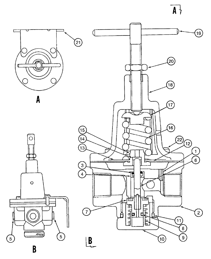 Схема запчастей Case 9050B - (8-186) - REDUCING VALVE (08) - HYDRAULICS