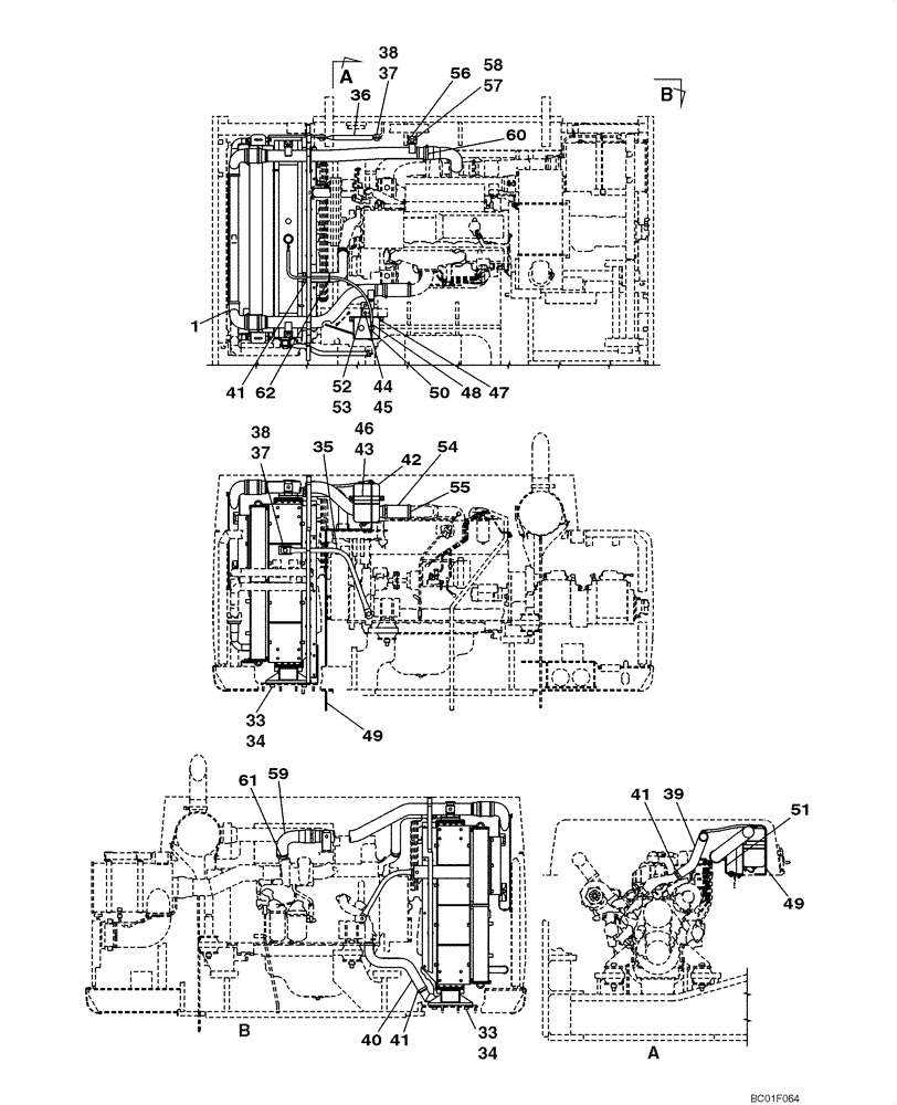 Схема запчастей Case CX800 - (02-04) - RADIATOR - COOLANT RECOVERY SYSTEM (02) - ENGINE