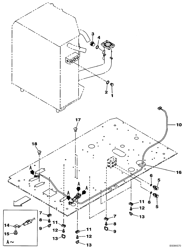 Схема запчастей Case CX210B - (08-46) - HYDRAULIC CIRCUIT - OPTIONAL (3-WAY) - PLUG, BLANK-OFF (08) - HYDRAULICS