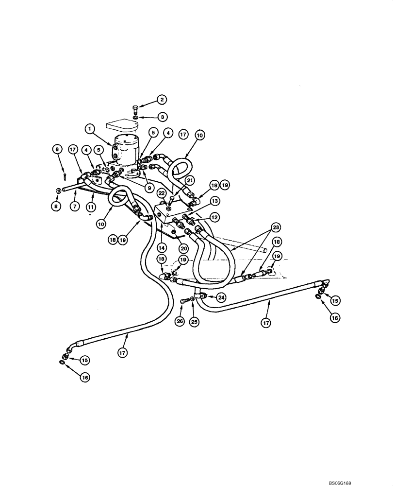 Схема запчастей Case 865 - (08.07[00]) - BLADE HYDRAULIC CIRCUIT - SIDE SHIFT AND TILT (08) - HYDRAULICS