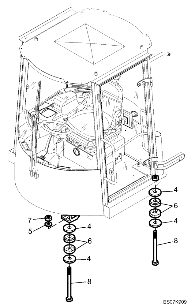 Схема запчастей Case 221E - (34.010[2987272000]) - CAB INSTALLATION (50) - CAB CLIMATE CONTROL