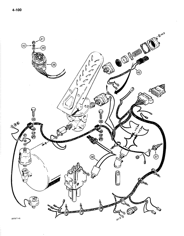 Схема запчастей Case 780C - (4-100) - ELECTRICAL CIRCUIT, REAR HARNESS AND CONNECTIONS (04) - ELECTRICAL SYSTEMS