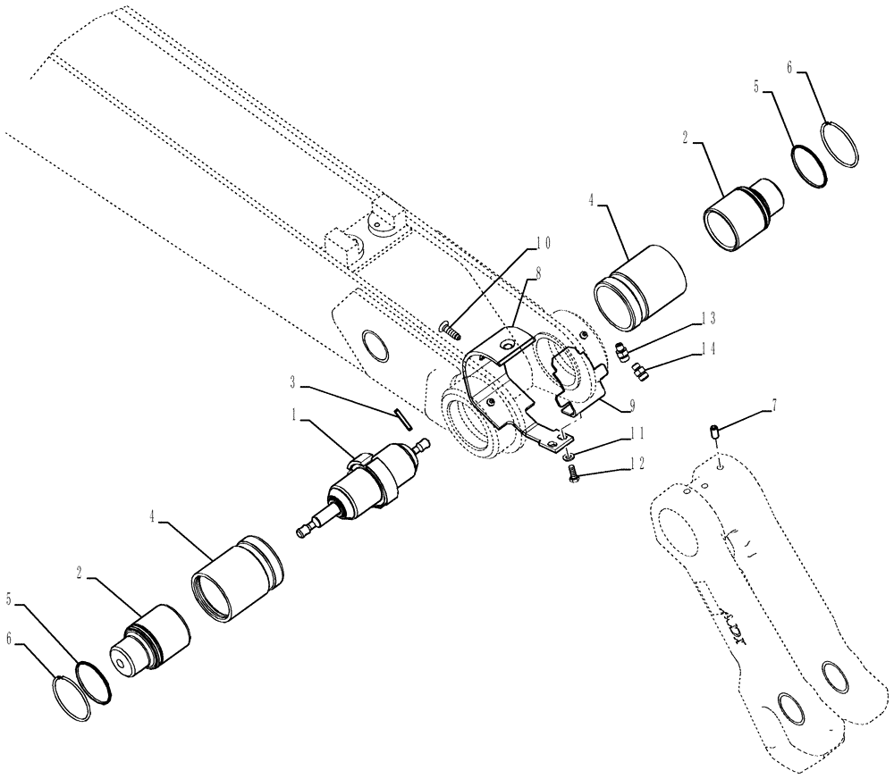 Схема запчастей Case 590SN - (39.121.06[01]) - BACKHOE - HYDRAULIC COUPLER (580SN, 580SN WT, 590SN) (39) - FRAMES AND BALLASTING