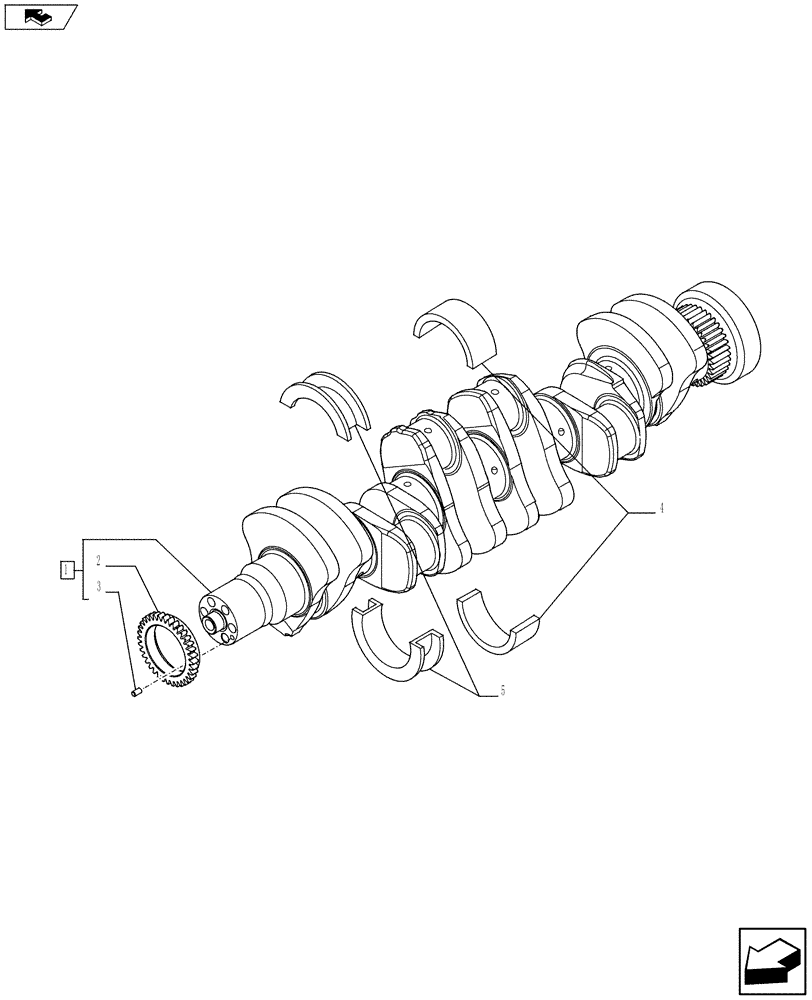 Схема запчастей Case 621F - (10.103.01) - CRANKSHAFT & RELATED PARTS (10) - ENGINE