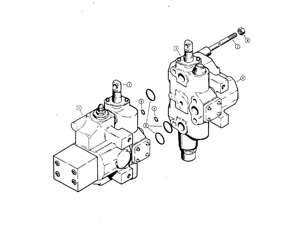 Схема запчастей Case 1450 - (288[1]) - R40274 2 SPOOL VALVE TILT DOZERS (08) - HYDRAULICS