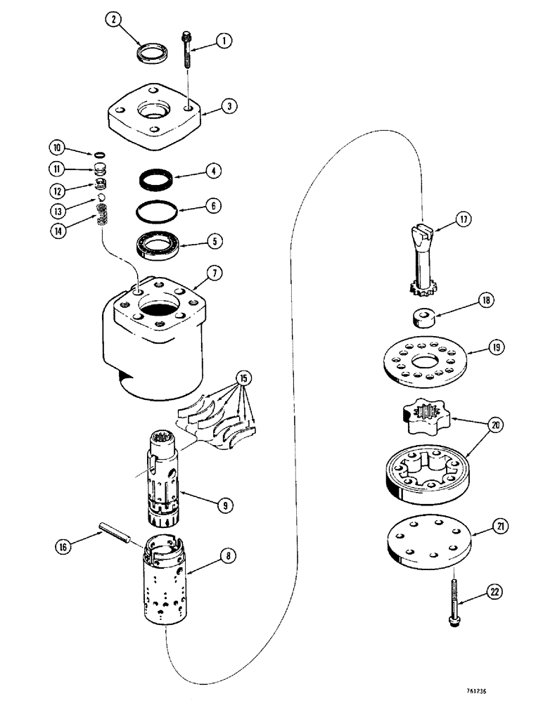 Схема запчастей Case 380CK - (058) - K964189 STEERING VALVE (05) - STEERING