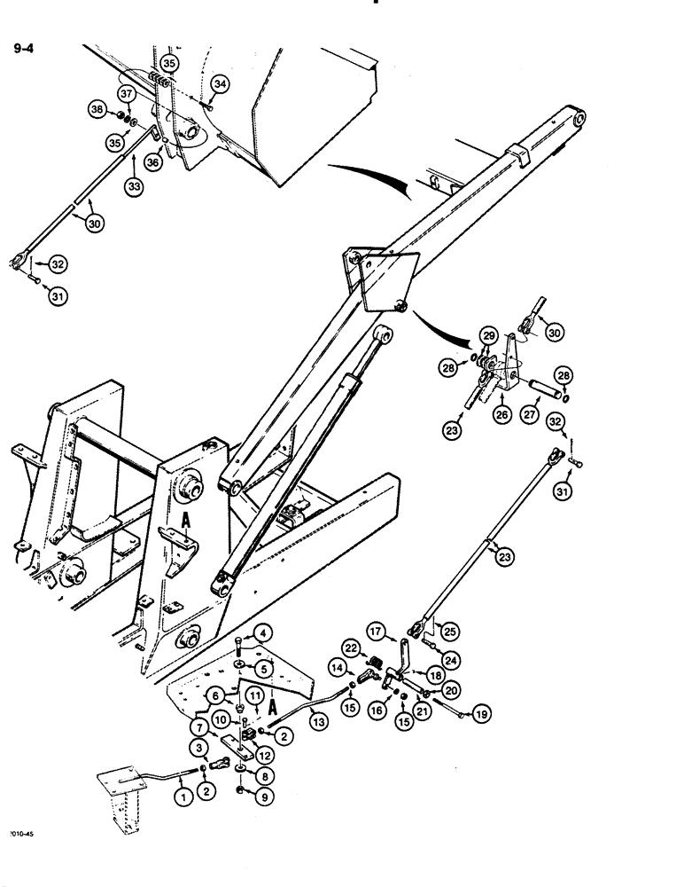 Схема запчастей Case 480E - (9-004) - LOADER ANTIROLLBACK CONTROL (09) - CHASSIS/ATTACHMENTS