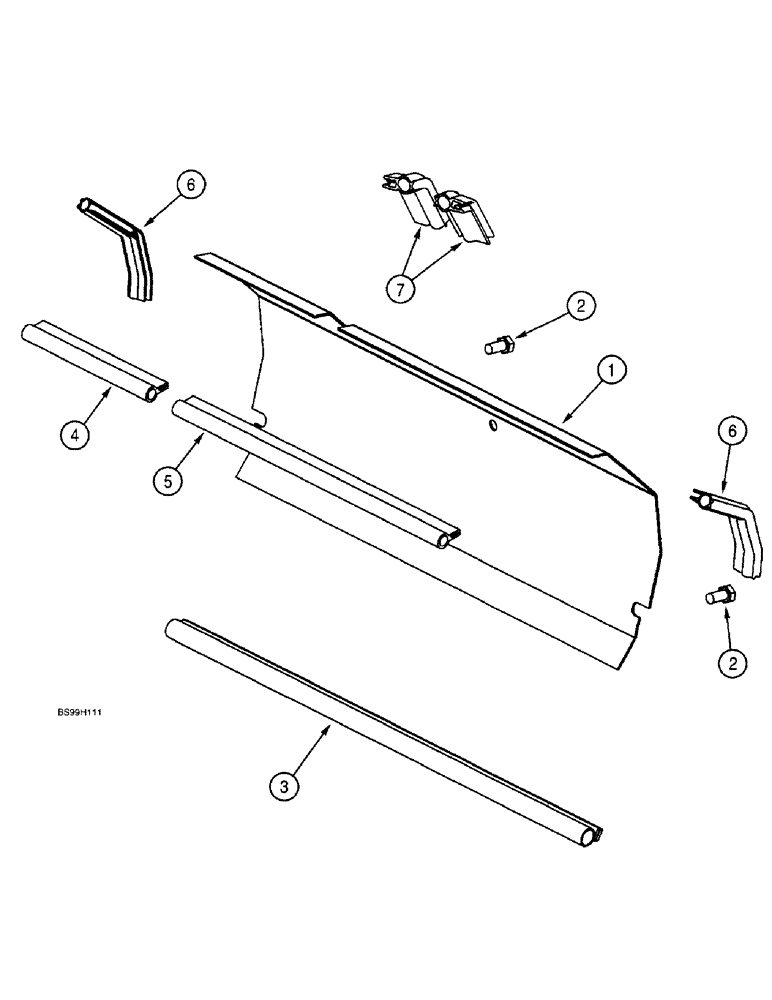 Схема запчастей Case 590SL - (9-59) - BAFFLE PLATE AND SEALS, USED WITH FUEL COOLER, WITHOUT AIR CONDITIONING (09) - CHASSIS/ATTACHMENTS