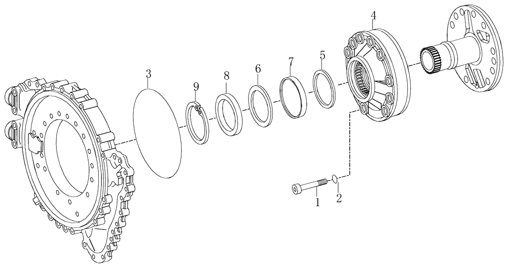 Схема запчастей Case 325 - (1.211/1[06]) - TRANSMISSION - COMPONENTS (87455955) BEFORE 2007 (03) - Converter / Transmission