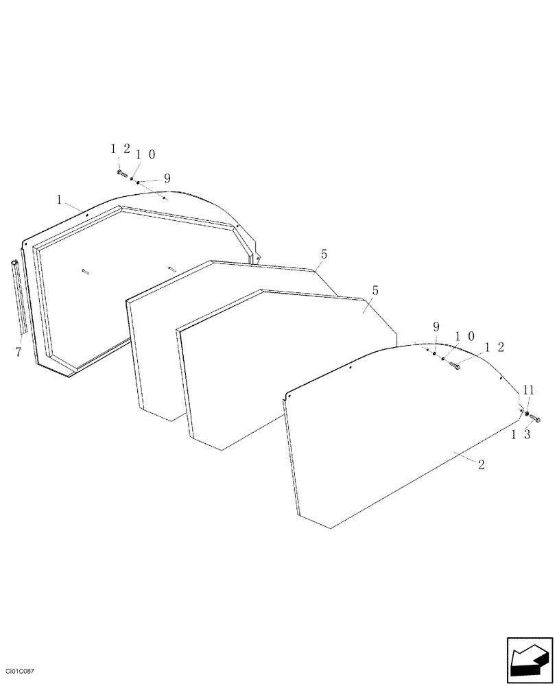 Схема запчастей Case SV212 - (12-026-00[01]) - FENDER (09) - CHASSIS/ATTACHMENTS