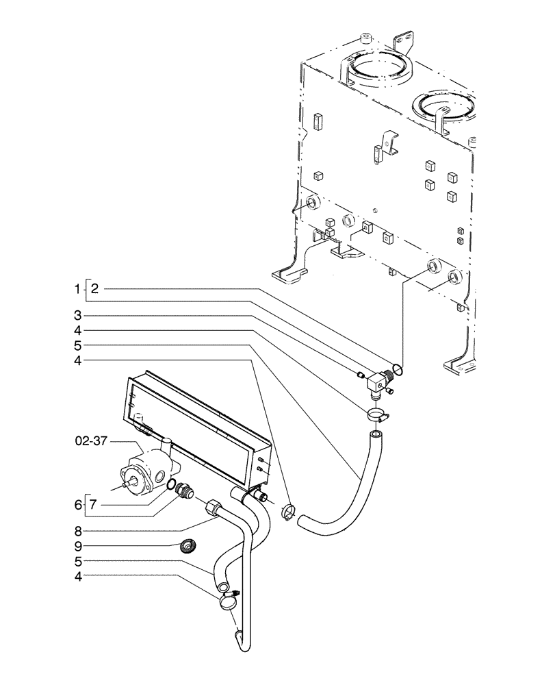 Схема запчастей Case 865B - (02-39[02]) - FAN DRIVE (02) - ENGINE