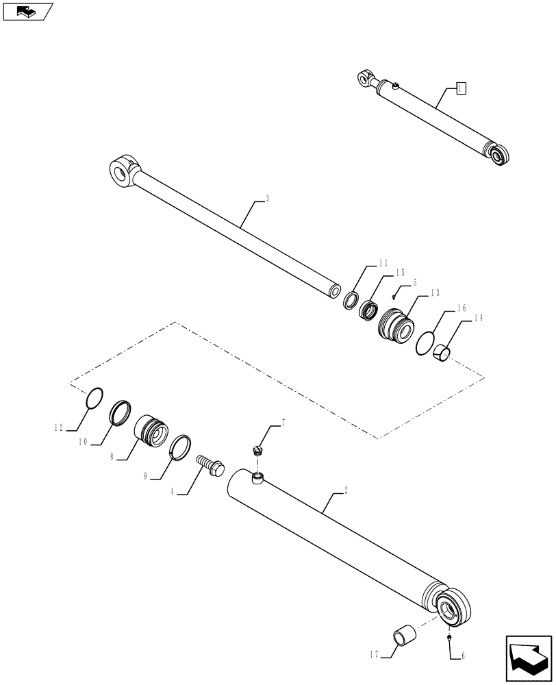 Схема запчастей Case 590SN - (35.701.0302) - CYLINDER - LOADER LIFT (35) - HYDRAULIC SYSTEMS