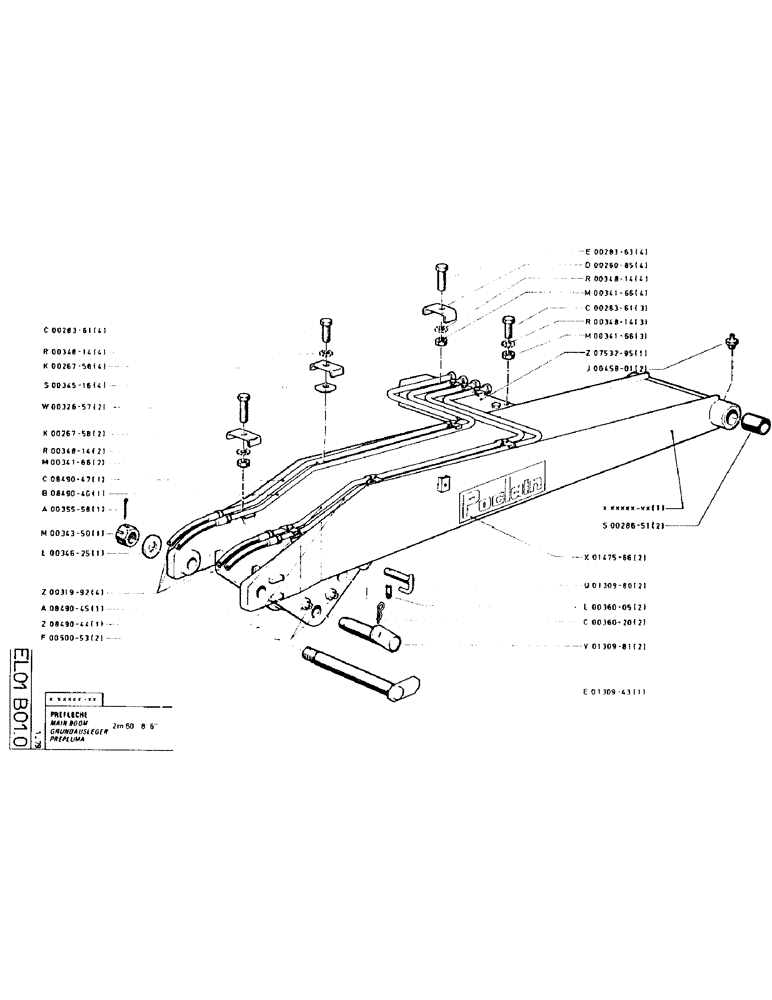 Схема запчастей Case LC80 - (096) - MAIN BOOM 