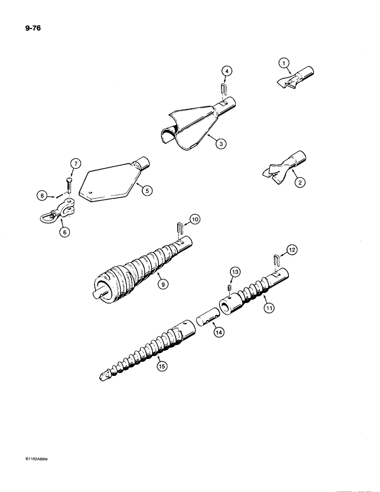 Схема запчастей Case MAXI-SNEAKER C - (9-76) - HYDRA-BORER BORING ATTACHMENTS (09) - CHASSIS/ATTACHMENTS