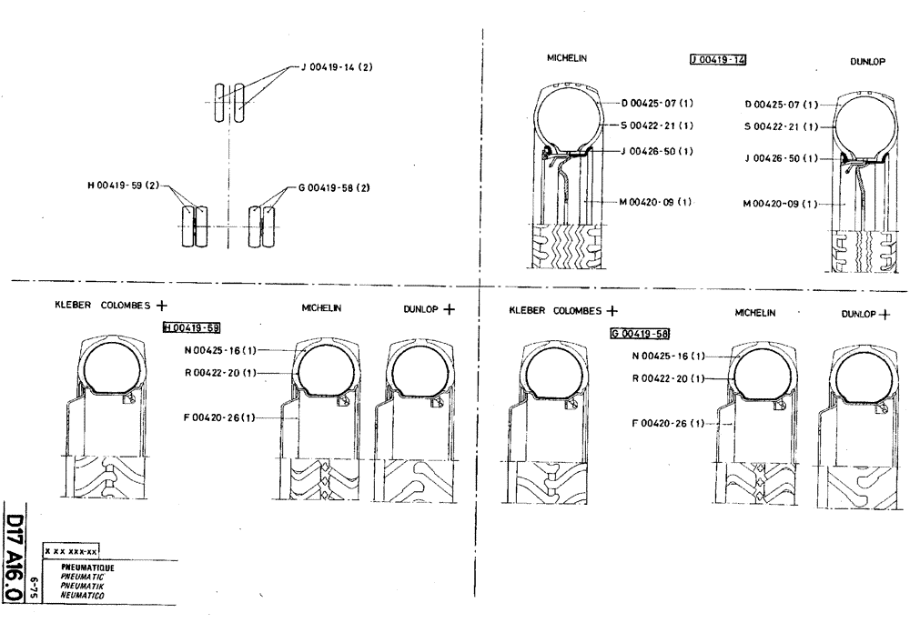 Схема запчастей Case TY45 - (D17 A16.0) - PNEUMATIC 900.20 EX PR14 3.20 RK2PR14: 10.00.24 PR12 11.2.24 PR12 MICHEKIN 900.20 XY PR14 (05) - UPPERSTRUCTURE CHASSIS