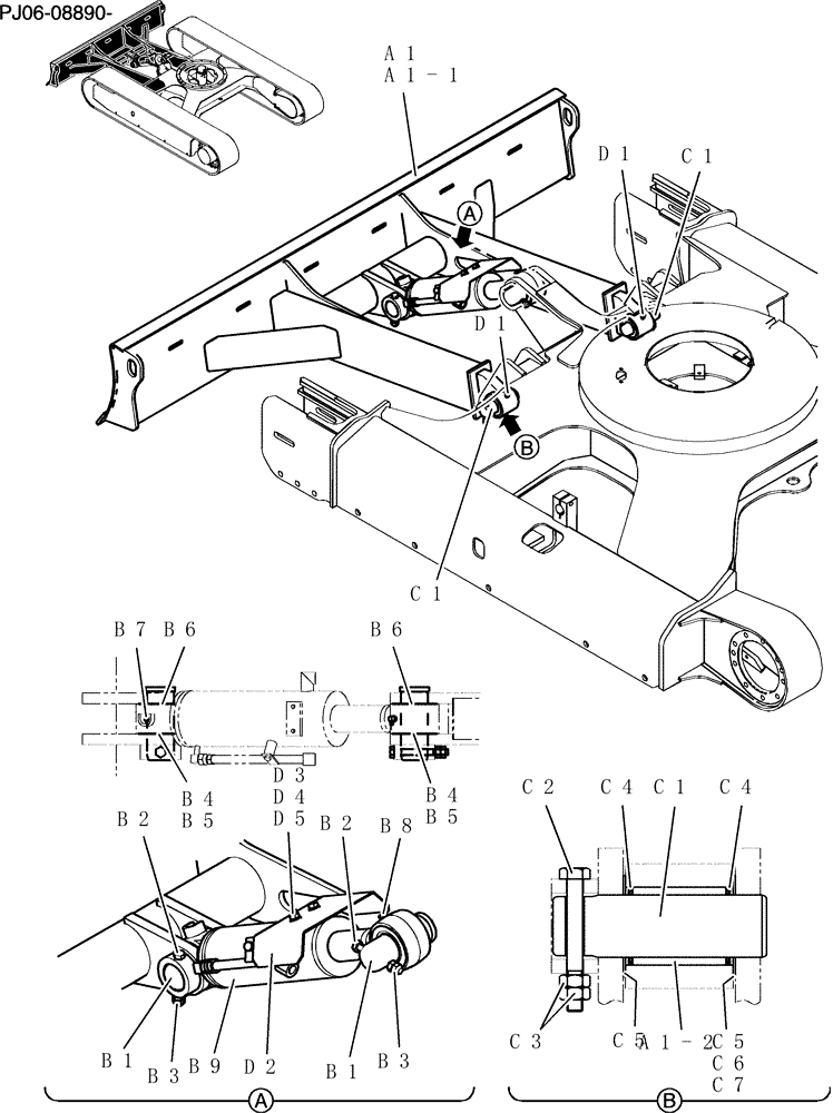 Схема запчастей Case CX50B - (420-14[1]) - DOZER ASSEMBLY (86) - DOZER