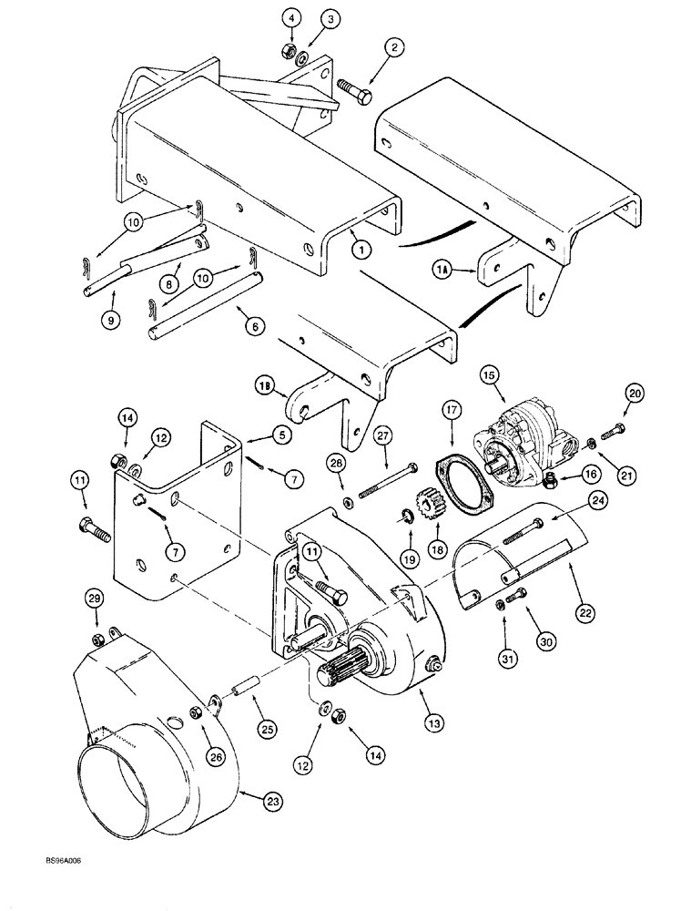 Схема запчастей Case 760 - (09-104) - HYDRA-BORER AND GEARBOX MOUNTING (89) - TOOLS