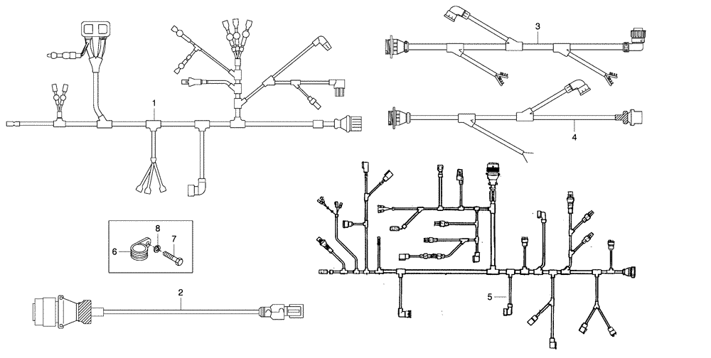 Схема запчастей Case 330 - (67A00021254[02]) - WIRINGS - SERIAL NUMBER HHD0000243 AND AFTER (13) - Electrical System / Decals