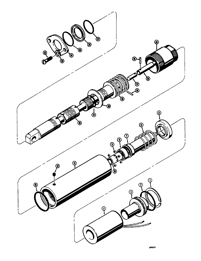 Схема запчастей Case W10E - (254) - LOADER TILT SPOOLS, DOUBLE ACTING WITH SOLENOID, USED ON GAS MODELS ONLY (08) - HYDRAULICS