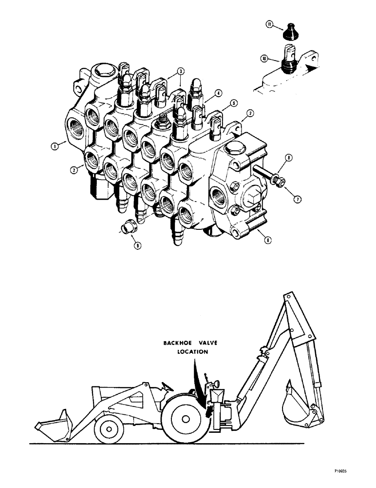 Схема запчастей Case 33 - (226) - D39047 AND D51303 BACKHOE CONTROL VALVES 