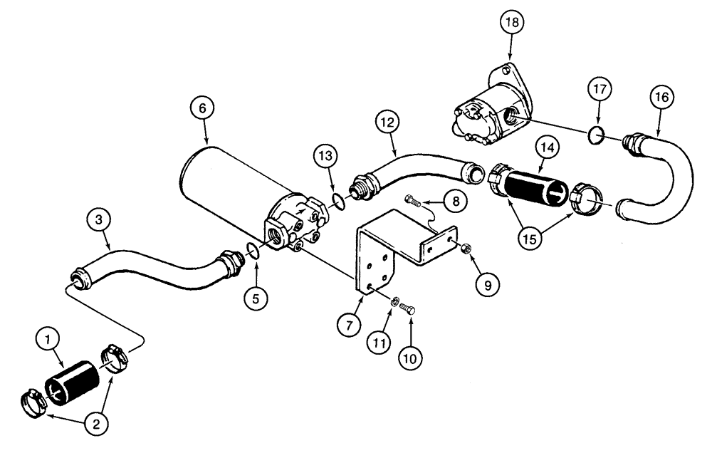 Схема запчастей Case 1150H - (06-19) - TRANSMISSION - CRAWLER CIRCUIT (06) - POWER TRAIN