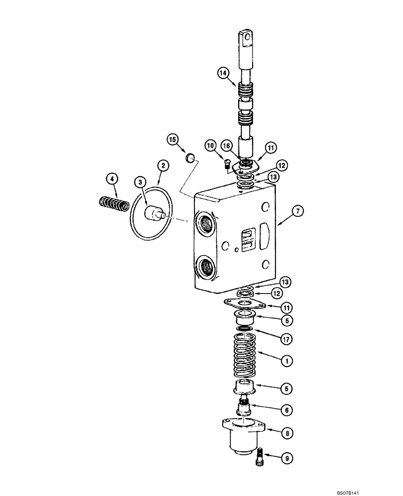 Схема запчастей Case 845 DHP - (08.48[00]) - DISTRIBUTOR - FRONT AXLE AND BLADE TILT VALVE (08) - HYDRAULICS