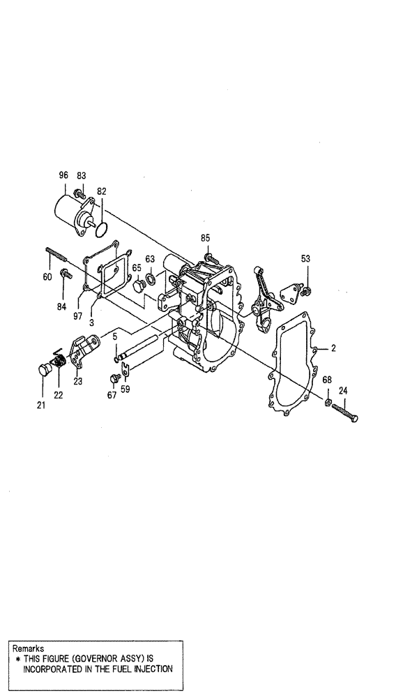 Схема запчастей Case CX50B - (09-018) - GOVERNOR PARTS (INNER) ENGINE COMPONENTS